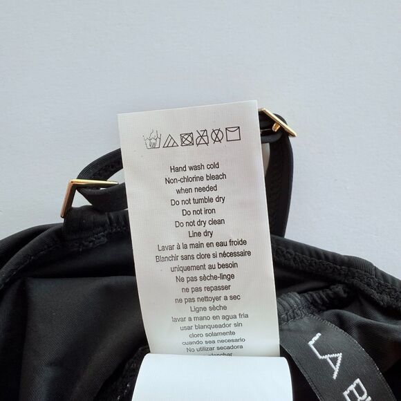 NWT La Blanca Island Goddess Lingerie One Piece in Solid Black Size 12 - Picture 11 of 16